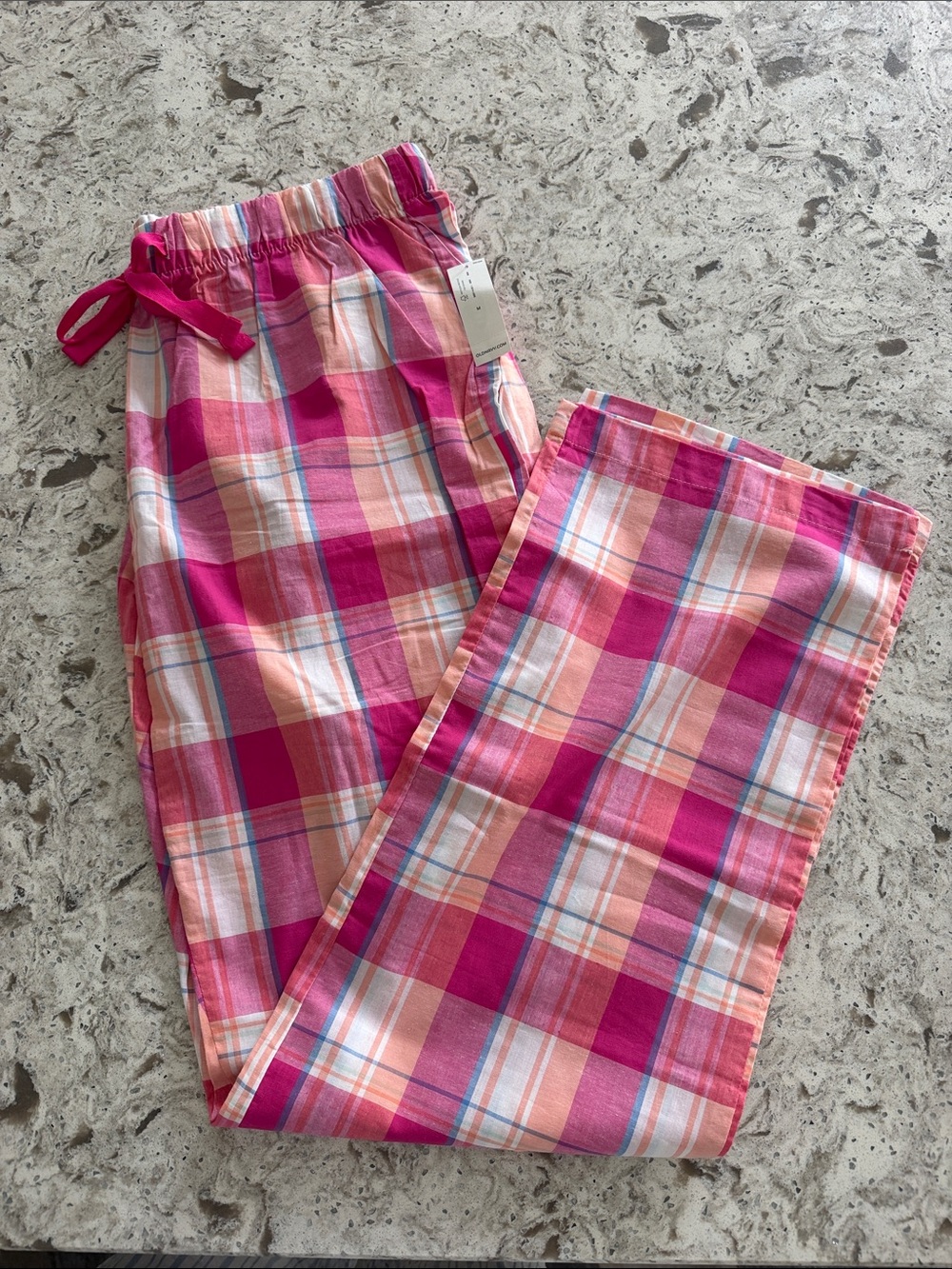 NWT Old Navy Women’s Pink Plaid Pajama Pants - Soft Drawstring Sleepwear